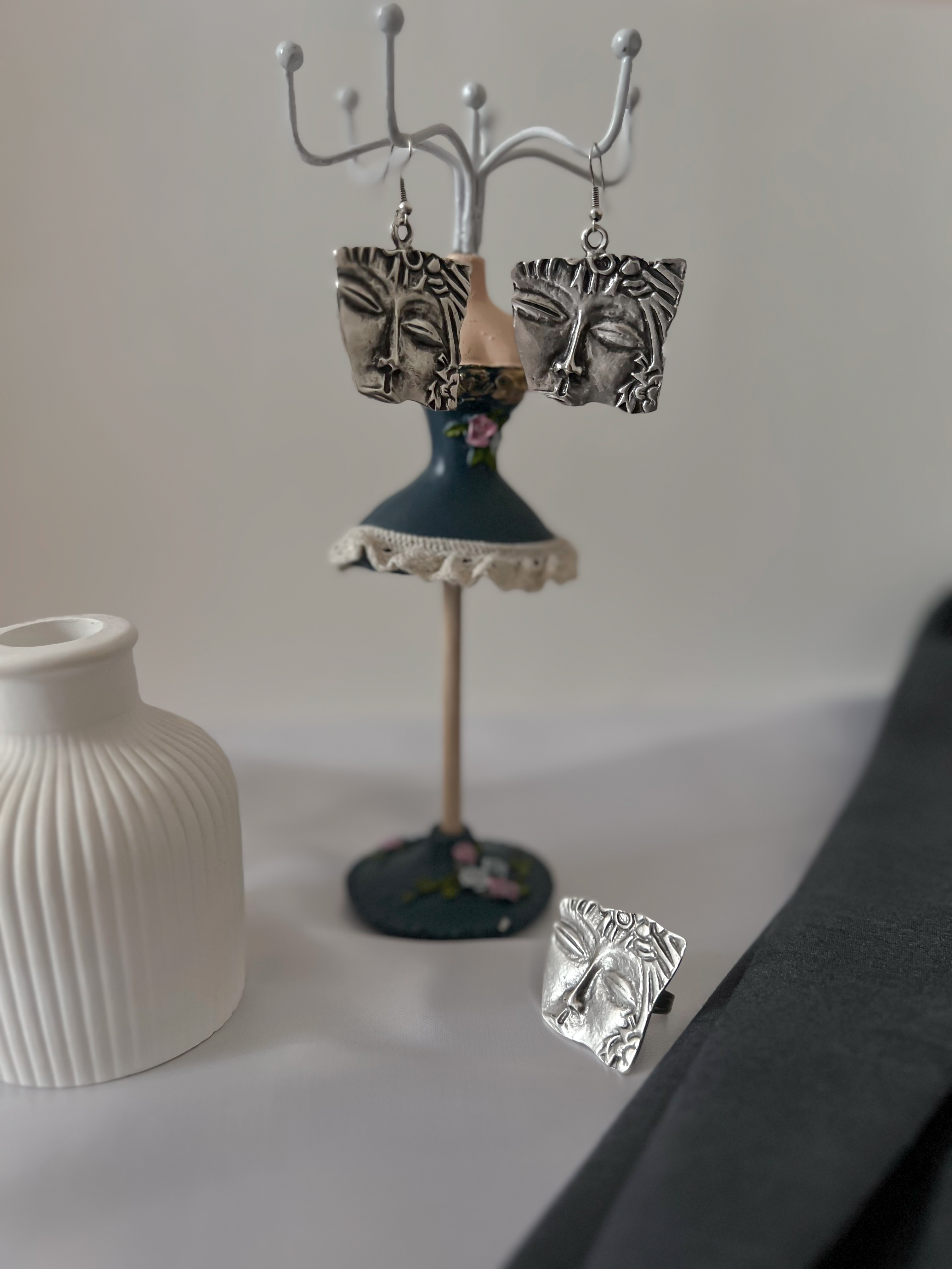 نیم ست انگشتر گوشواره ورشو چهره ۰۱۶